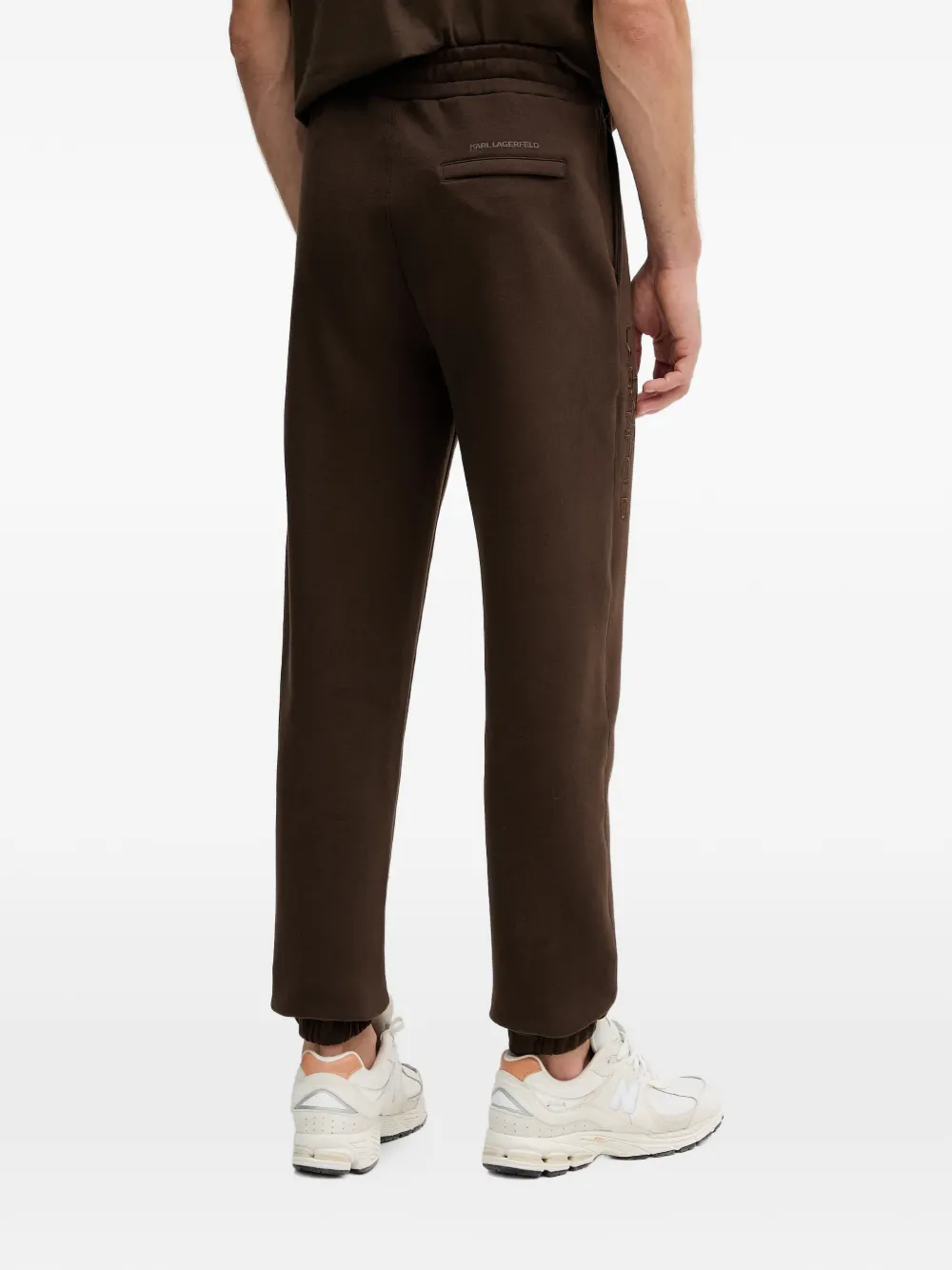 Karl Lagerfeld Drawstring Track Pants In Brown