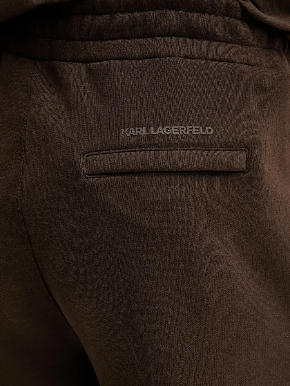 Karl Lagerfeld Drawstring Track Pants In Brown
