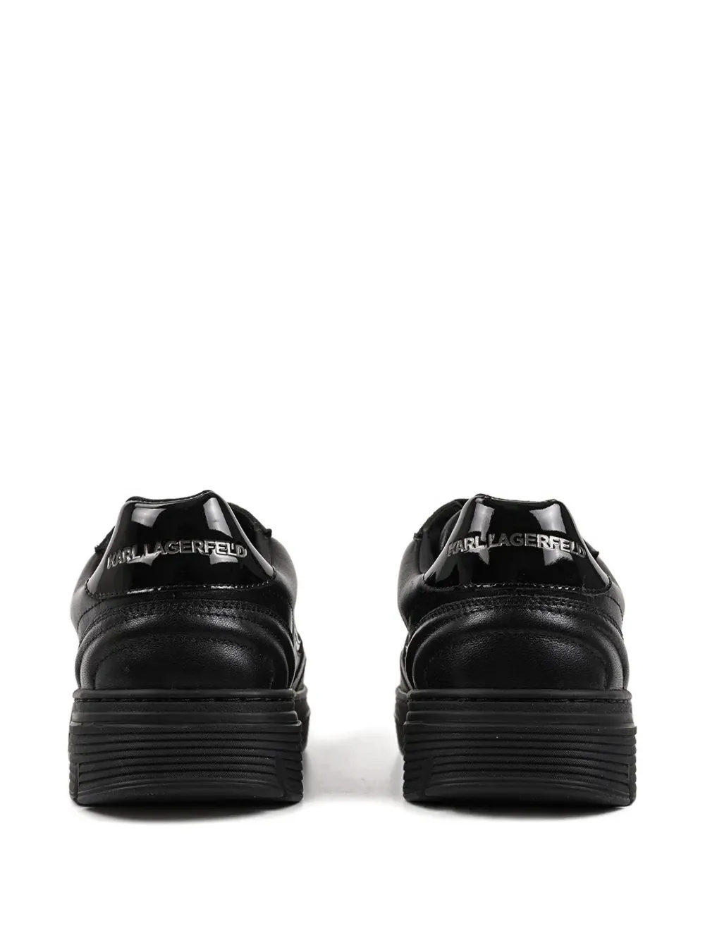 Karl Lagerfeld Kourtney Embossed-logo Sneakers In Black