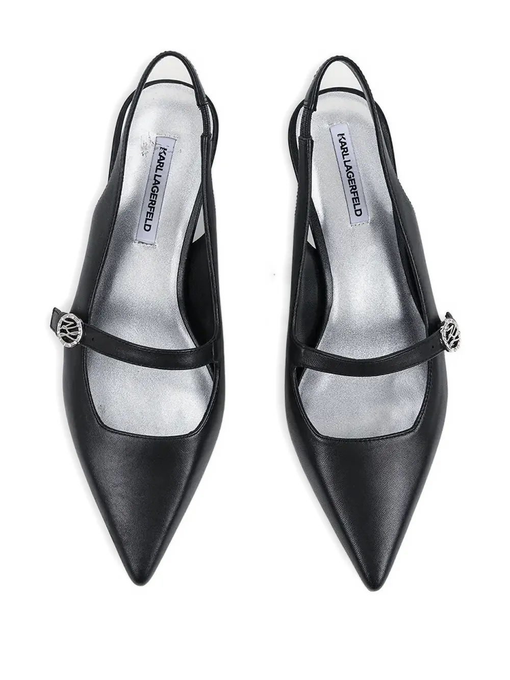Karl Lagerfeld 30mm Pasha Pointed Pumps In Black