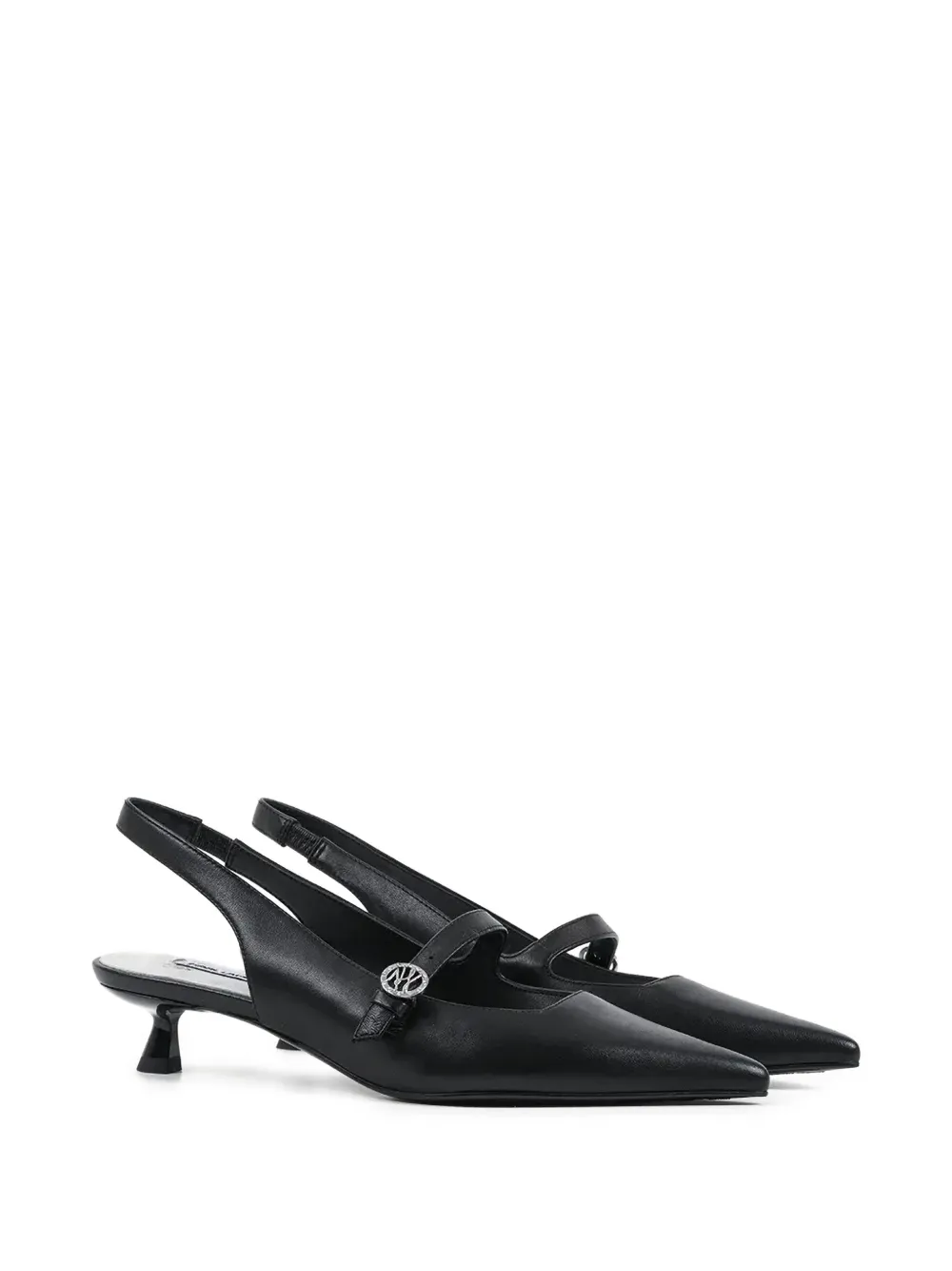  Karl Lagerfeld 30mm Pasha Pointed Pumps - Black 