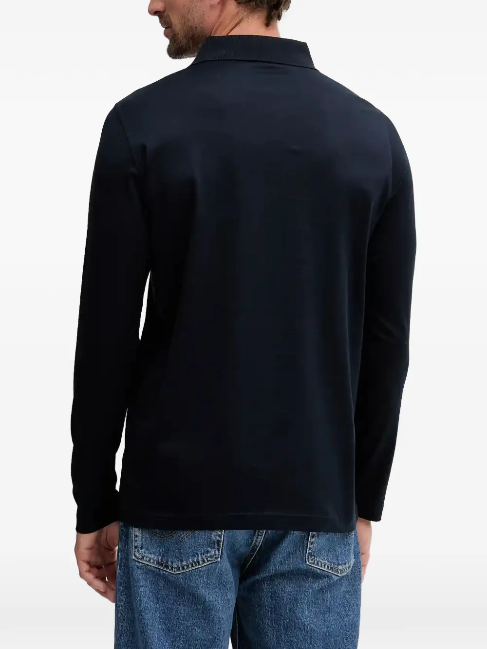 Karl Lagerfeld Logo-detail Buttoned Polo Shirt In Blue