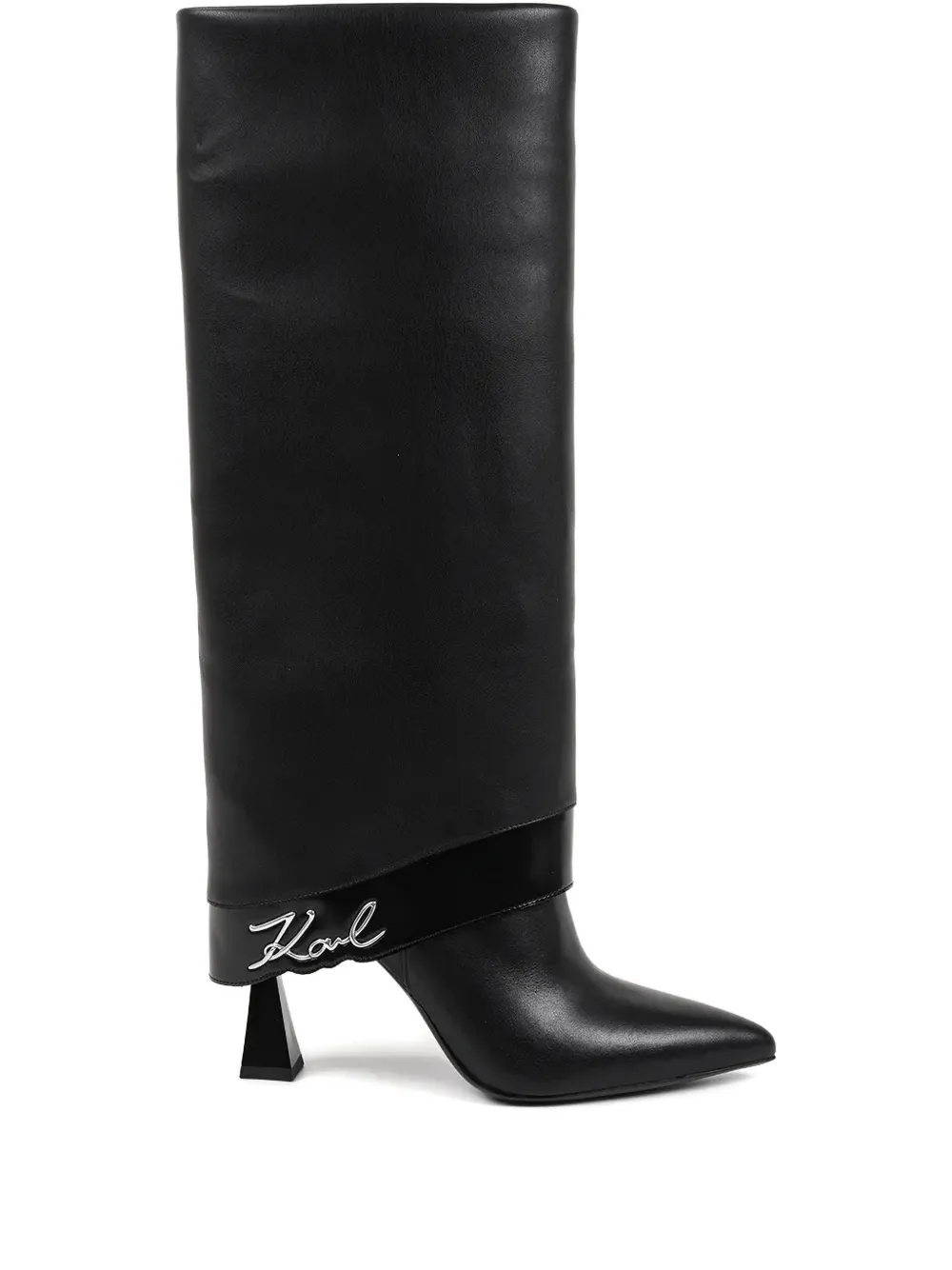 Karl Lagerfeld logo-appliqué boots | Black | Image 1