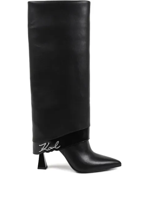Karl Lagerfeld logo-appliqué boots