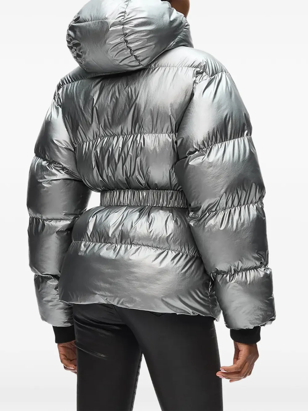 Karl Lagerfeld Jack met capuchon en ceintuur Zilver