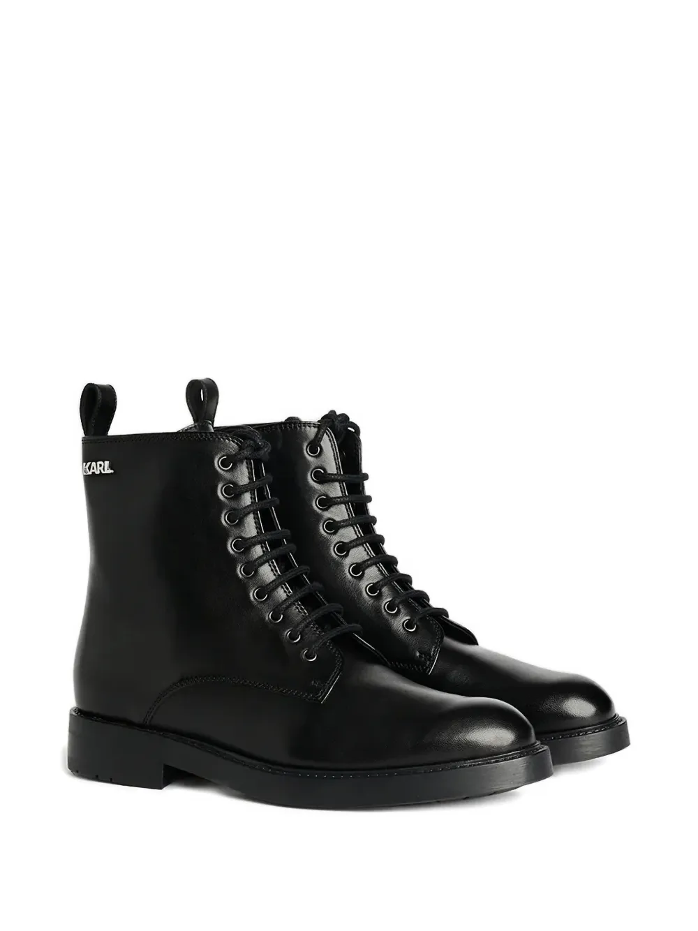 Karl Lagerfeld Blake Lace-up Boots In Black