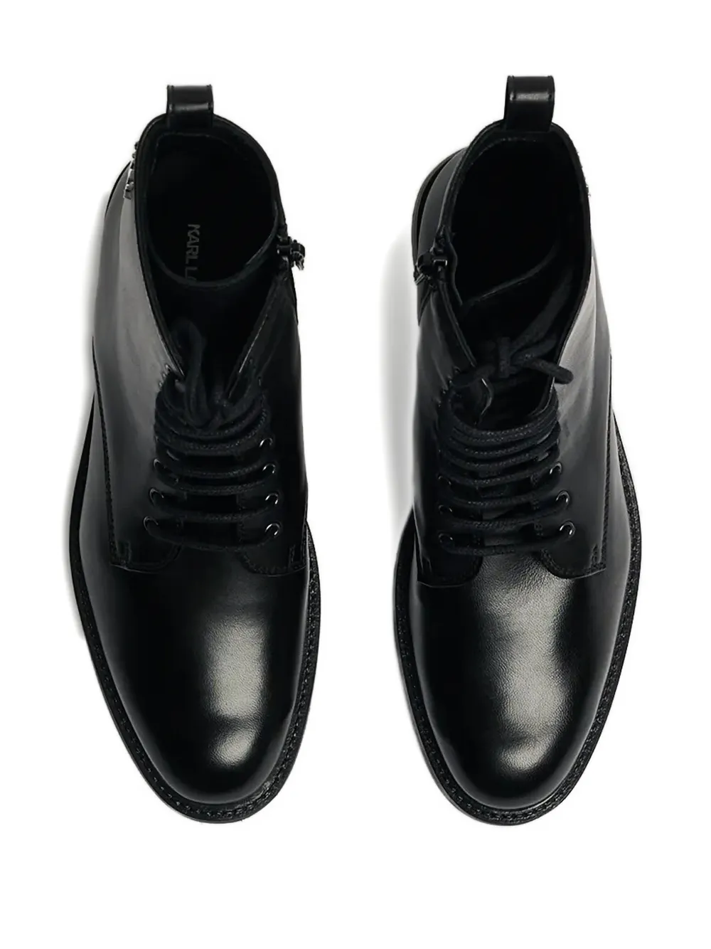 Karl Lagerfeld Blake Lace-up Boots In Black