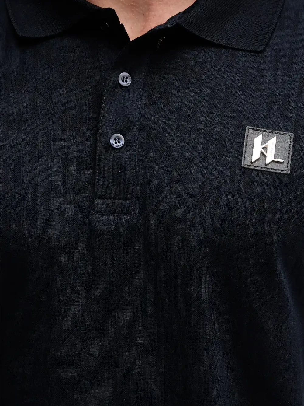 Karl Lagerfeld Poloshirt met logopatch Blauw