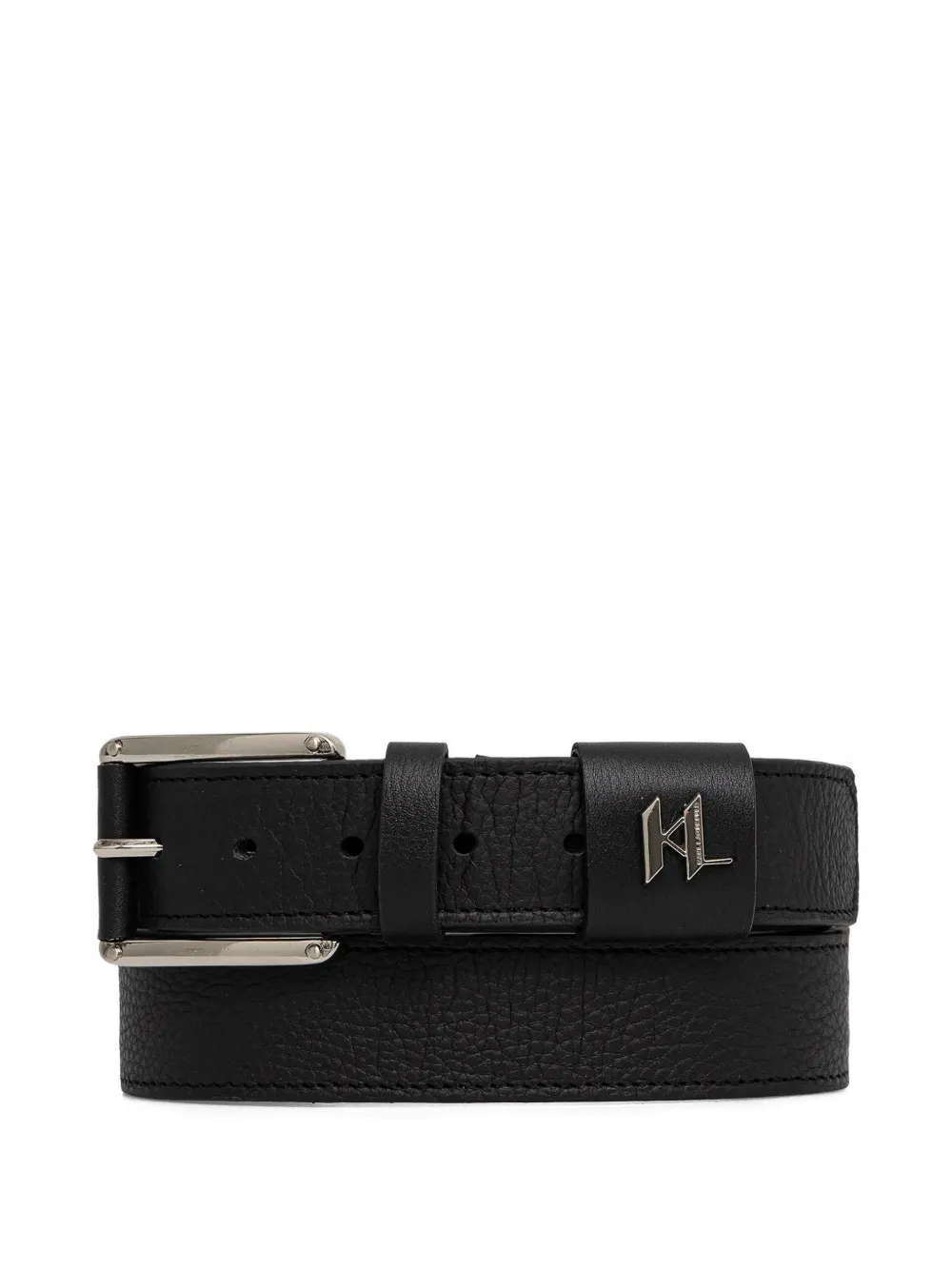 Karl Lagerfeld logo-appliqué belt | Black | Image 1