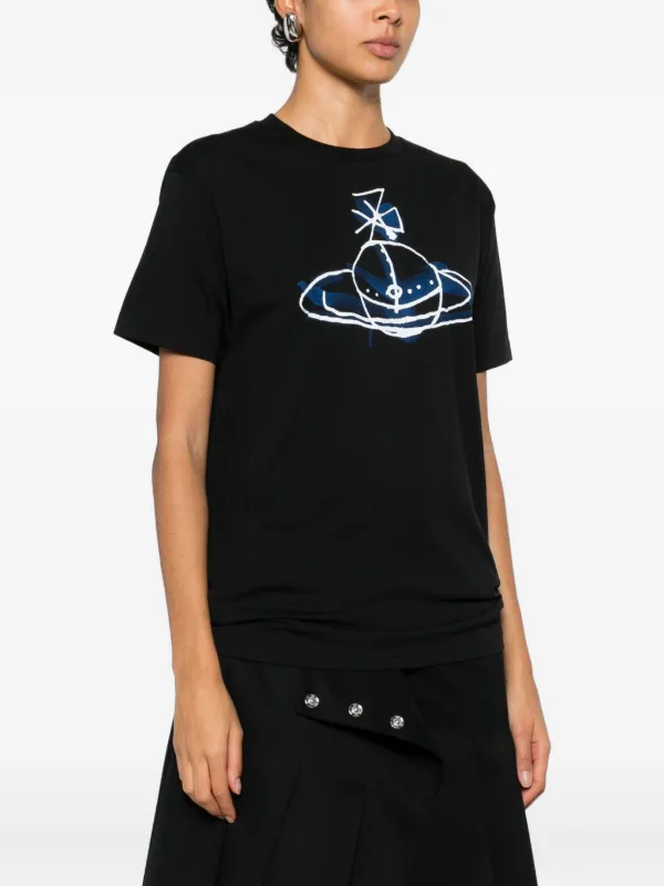 トップス Vivienne Westwood t-shirt Vivienne Westwood Orb-print T-Shirt | Black | FARFETCH