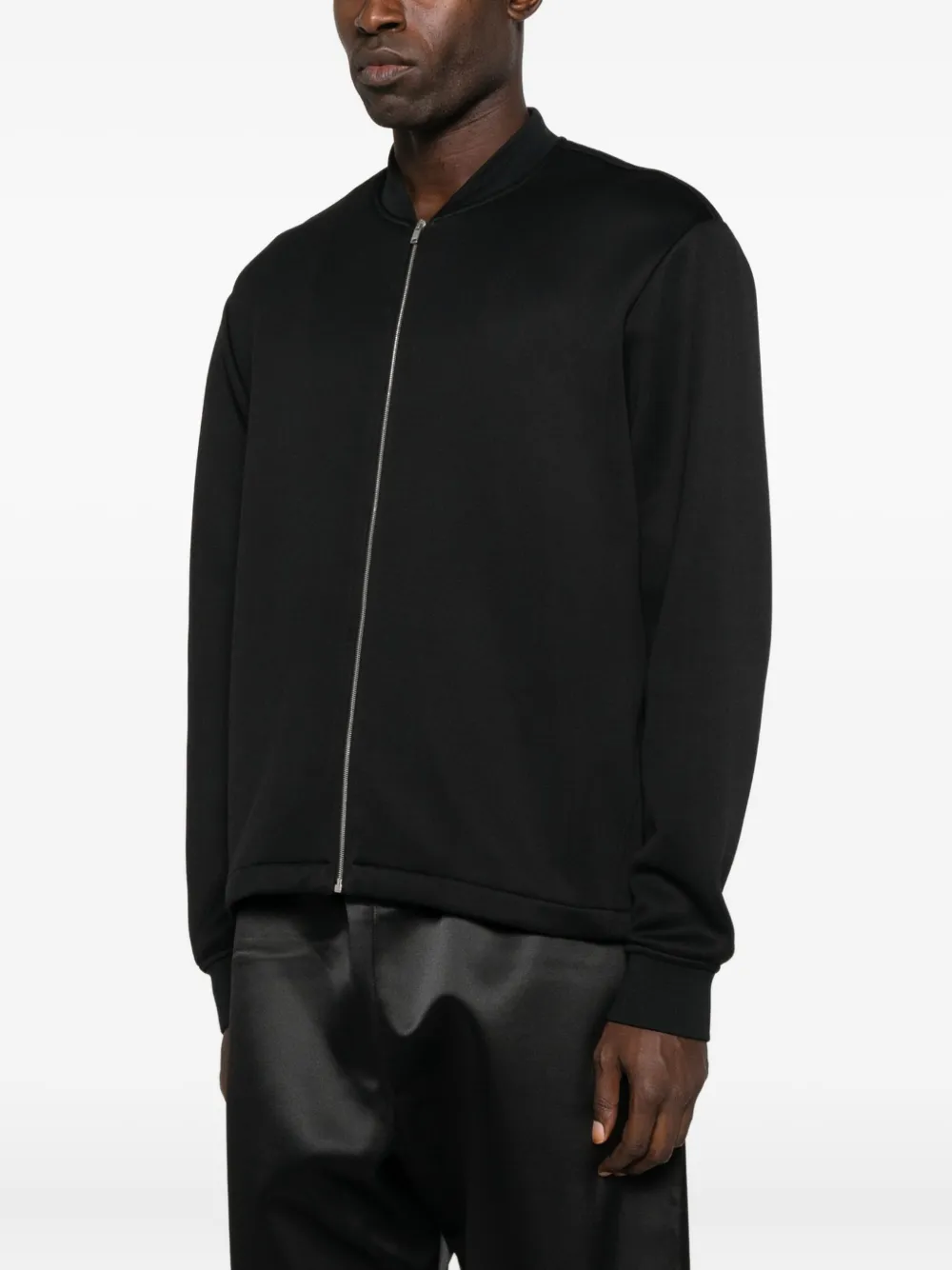Jil Sander Zip-front Sweatshirt In Black