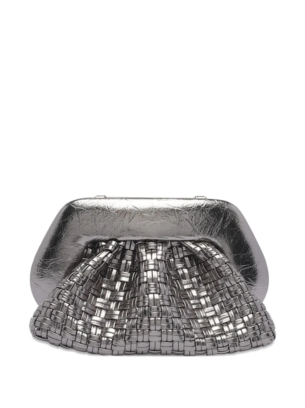 Themoirè Versatile Cross-body Bag Detachable Strap In Silver