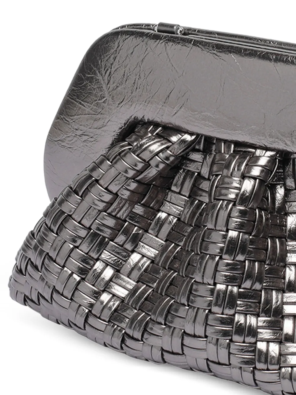 Themoirè Tas met magnetische sluiting Zilver