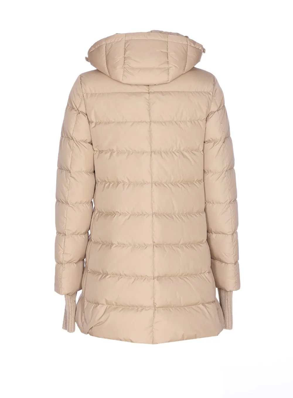 Herno Quilted Hooded Coat In Neutral