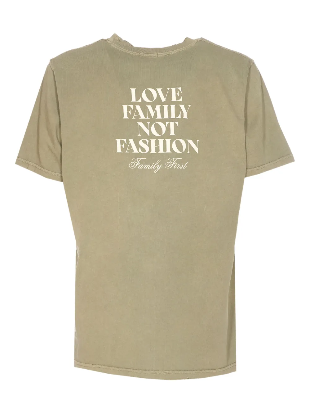 Family First crew neck logo-print T-shirt - Groen