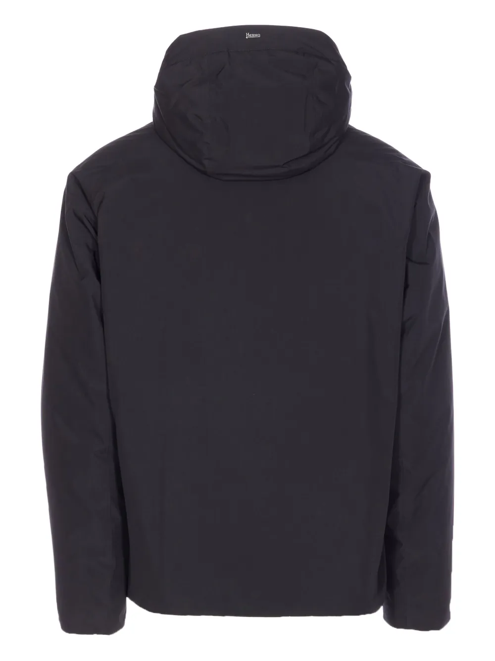 Herno Lightweight Hooded Down Jacket Pockets In Black