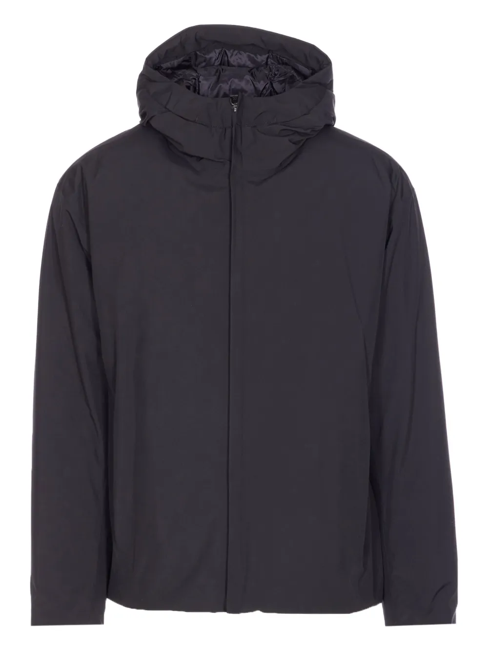 Herno Lightweight Hooded Down Jacket Pockets In Black