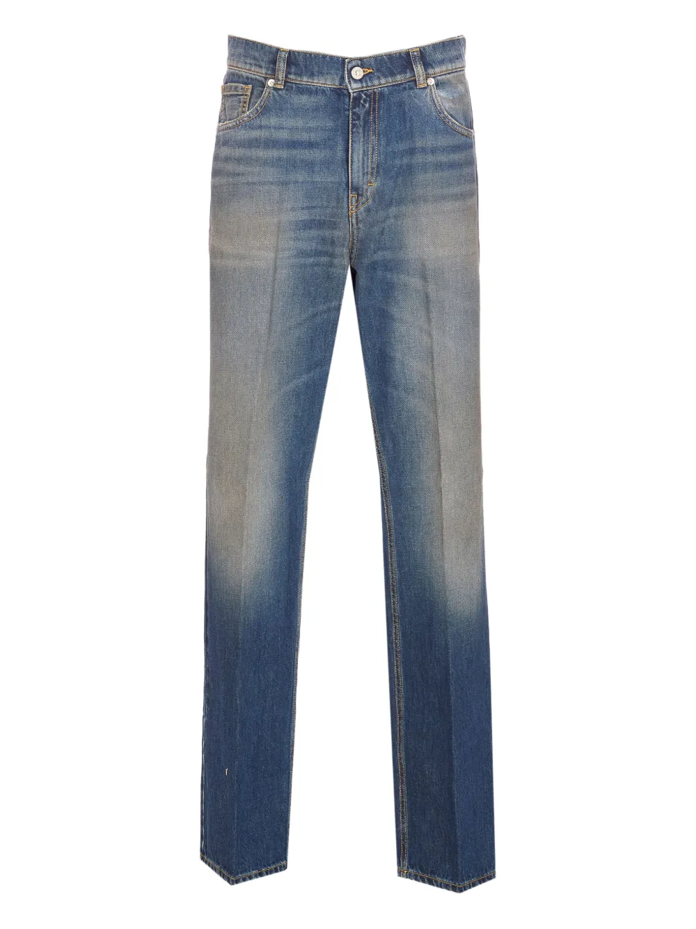 True Avenue Logo-patch Denim Jeans In Blue
