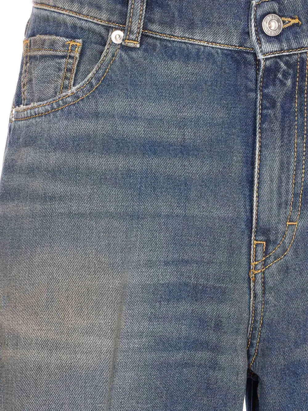 True Avenue Logo-patch Denim Jeans In Blue