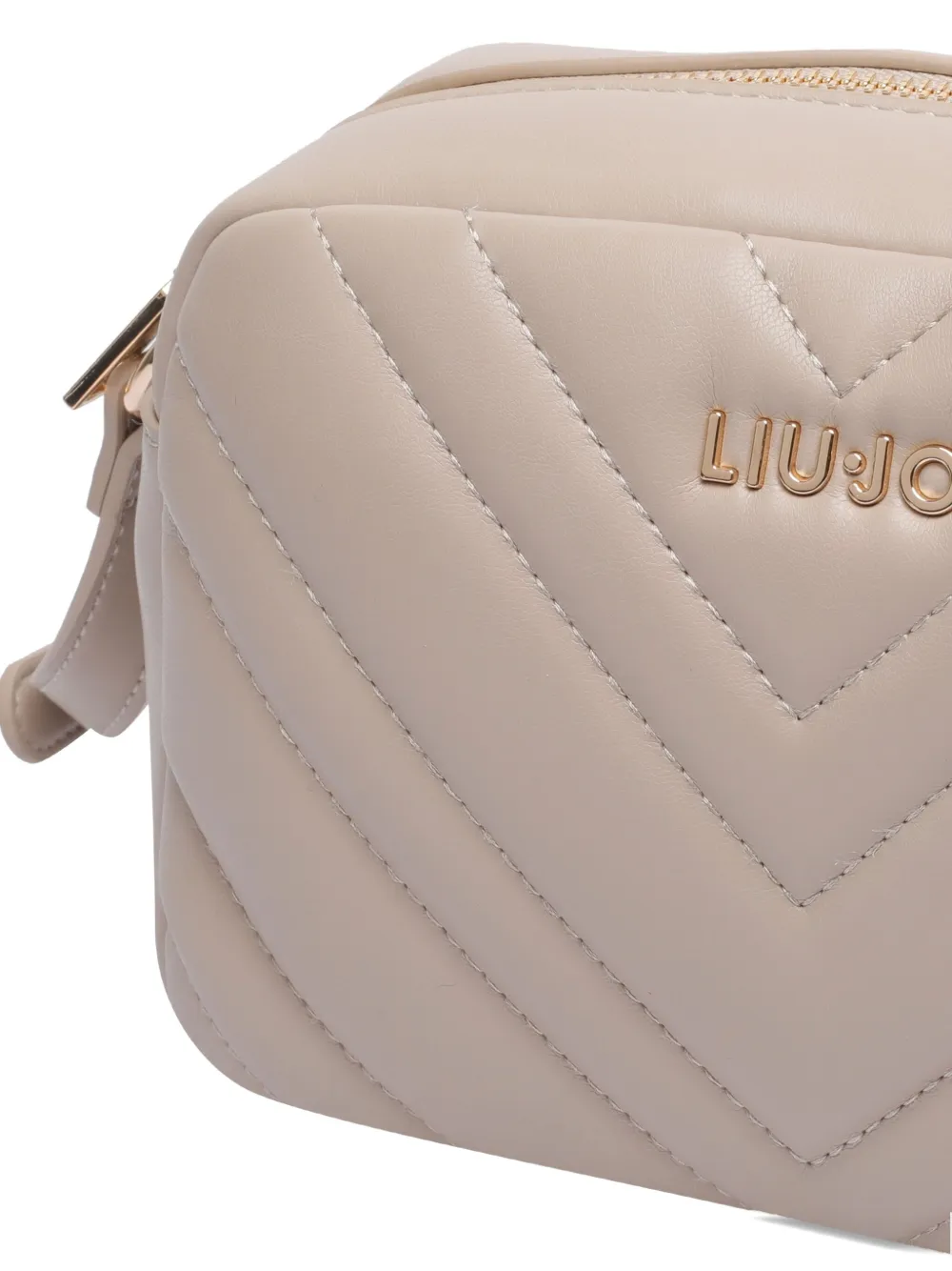 Liu •jo Quilted Logo-plaque Shoulder Bag In Neutral