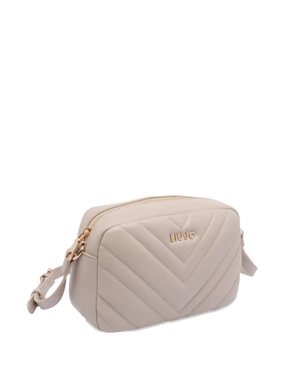 Liu •jo Quilted Logo-plaque Shoulder Bag In Neutral