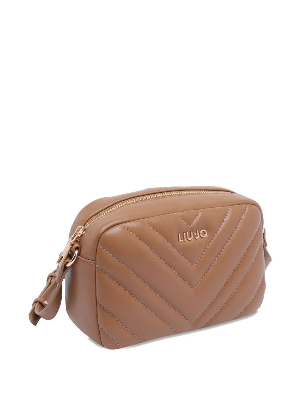 Liu •jo Versatile Crossbody Bag Chevron Design In Brown