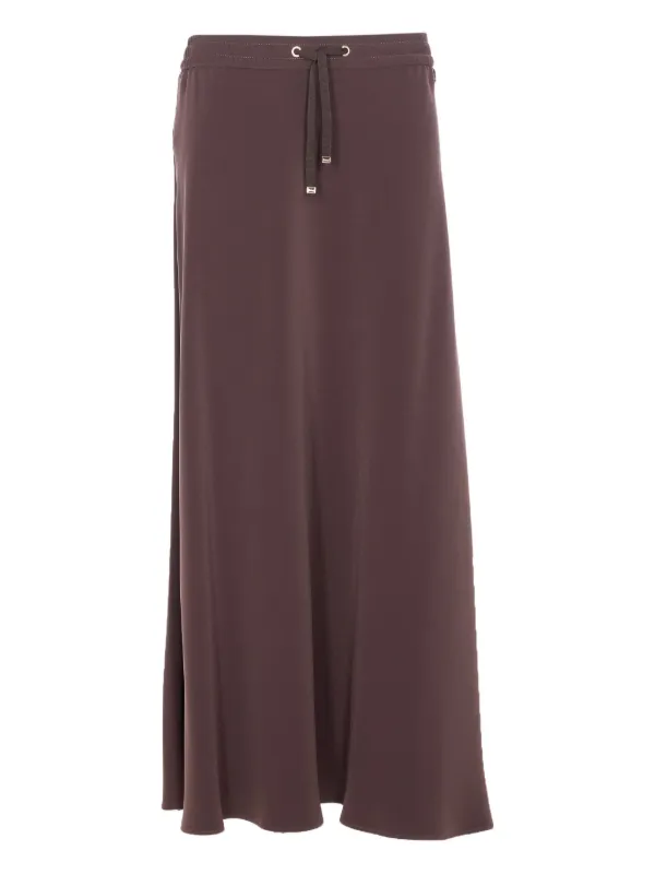 Herno Elasticated-waist Drawstring Skirt in Brown