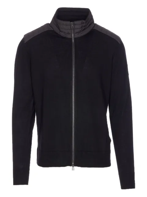 Belstaff high-neck patched-logo cardigan