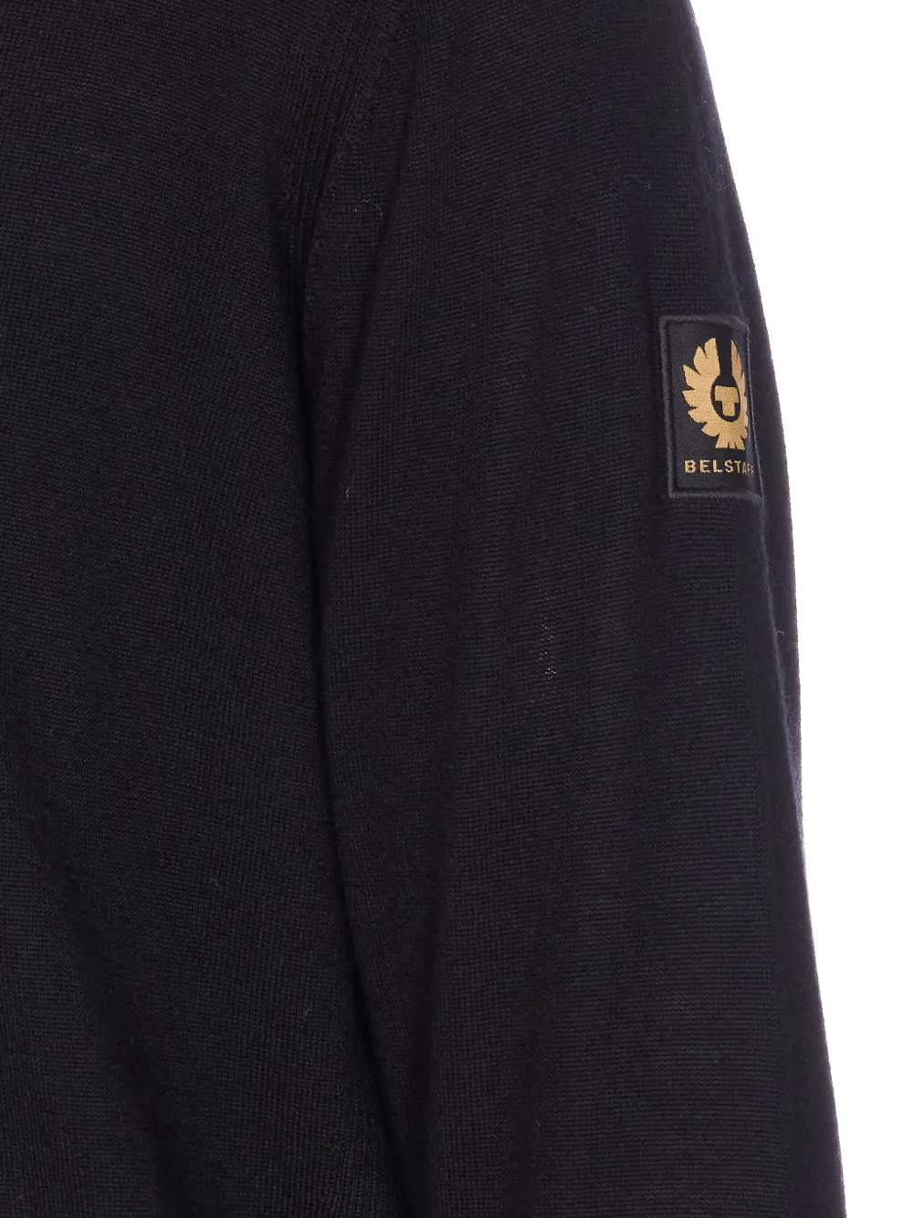 Belstaff Vest met hoge hals en gepatcheerd logo Zwart