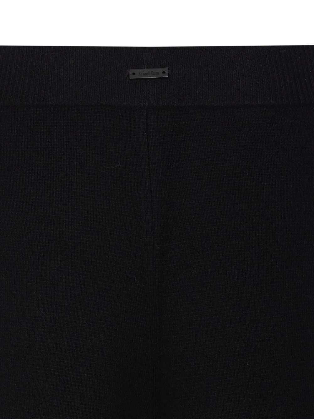 Max Mara Knitted Wide-leg Trousers In Black