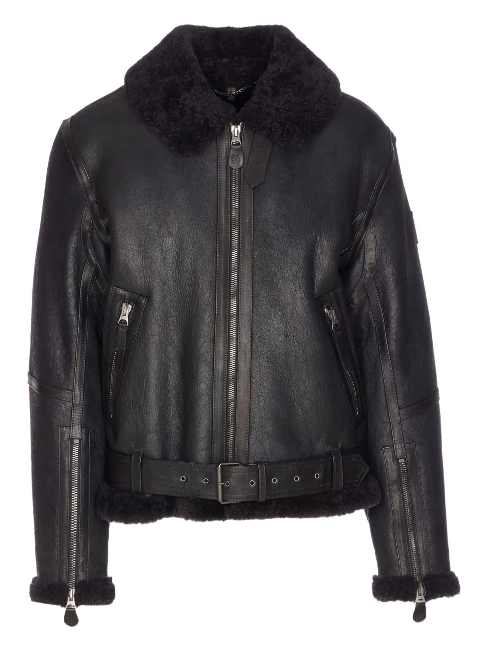 Belstaff ファージップポケット レザージャケット | ブラック | Image 1
