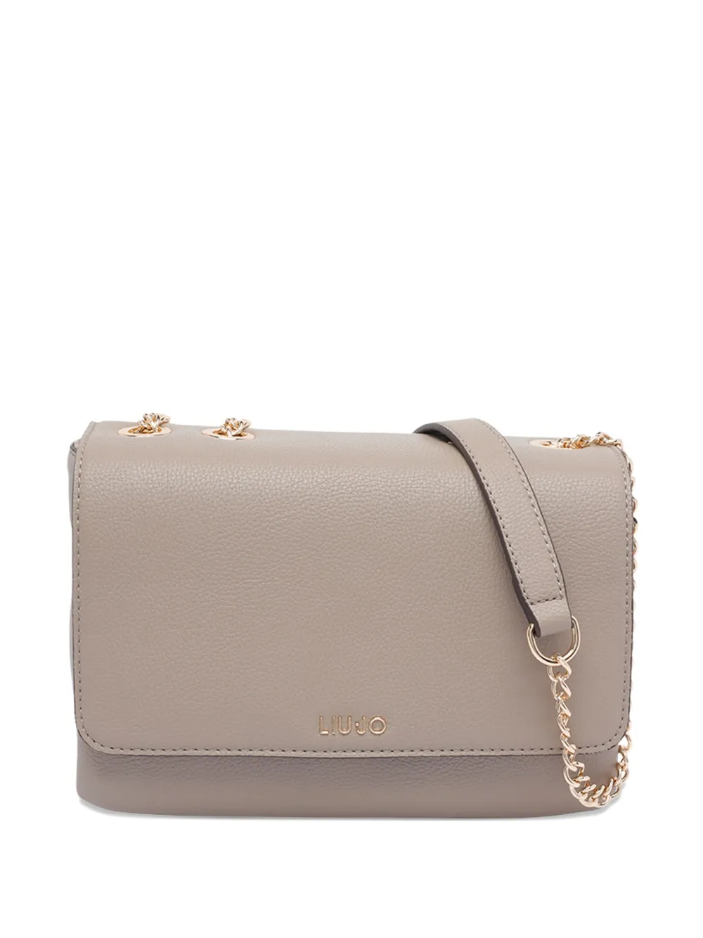 Liu •jo Chain-strap Push-lock Shoulder Bag In Neutral