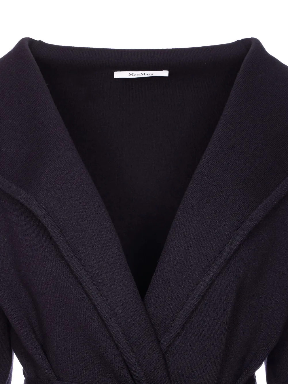 Max Mara Belted Coat In Black