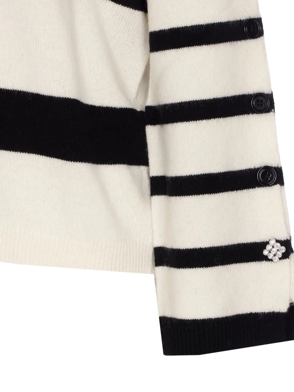 Liu •jo Turtleneck Striped Sweater In Neutral