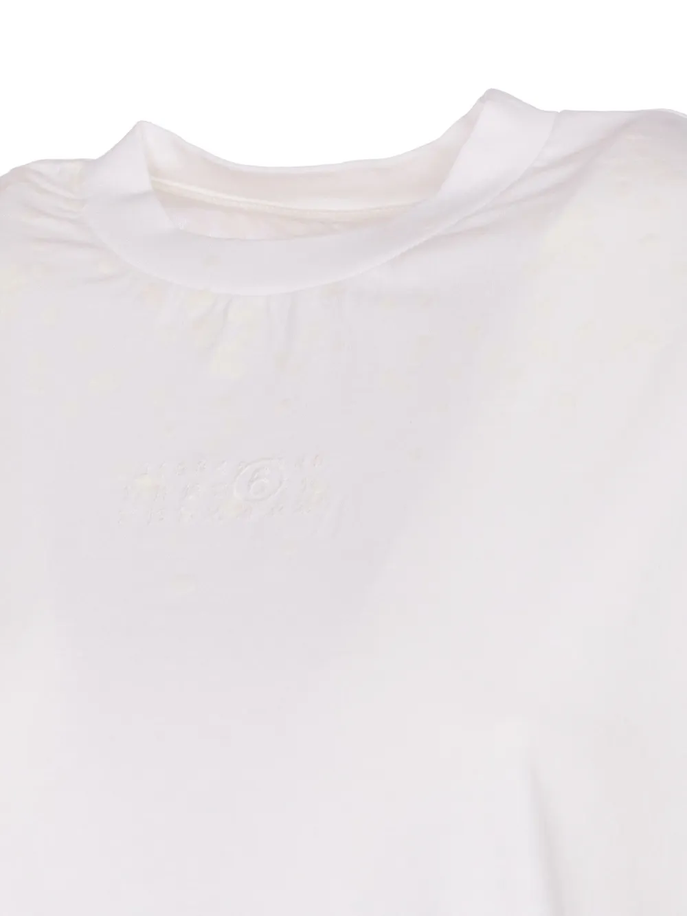 Mm6 Maison Margiela Embroidered Crew-neck T-shirt In White