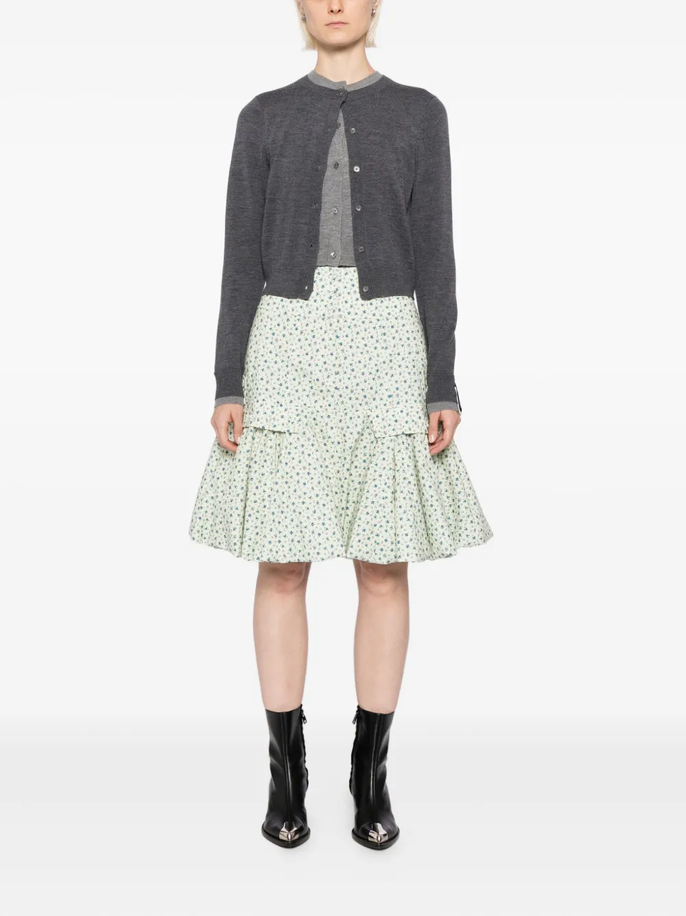 Rokh Midi-jurk met bloemenprint - Beige
