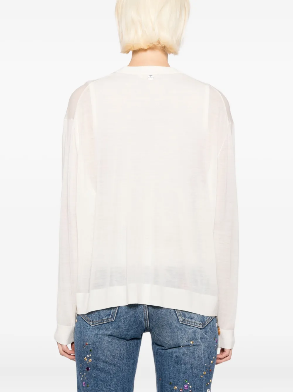 Rabanne Merino Cardigan In Animal Print