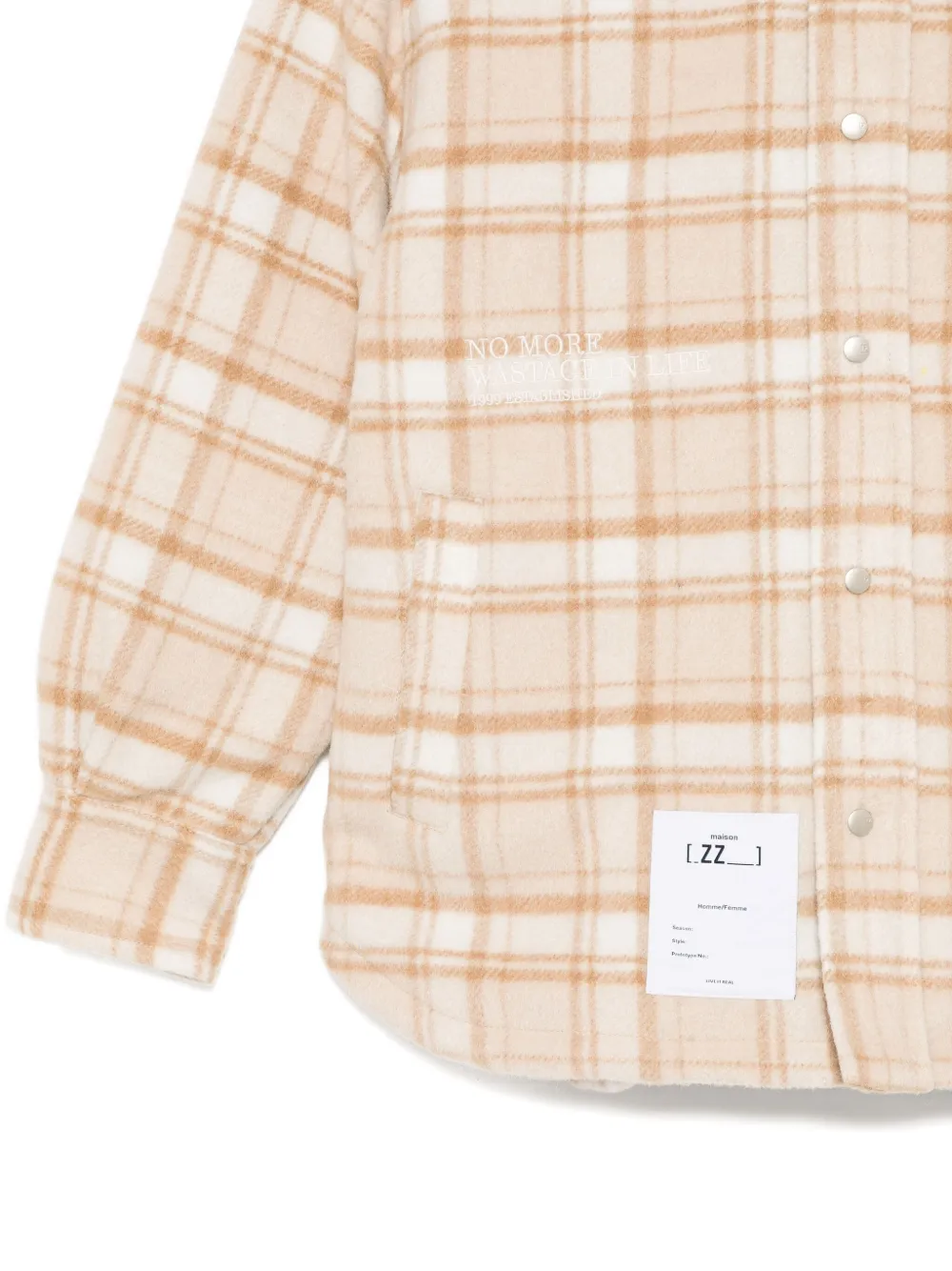 izzue blouse met geborduurd logo Beige