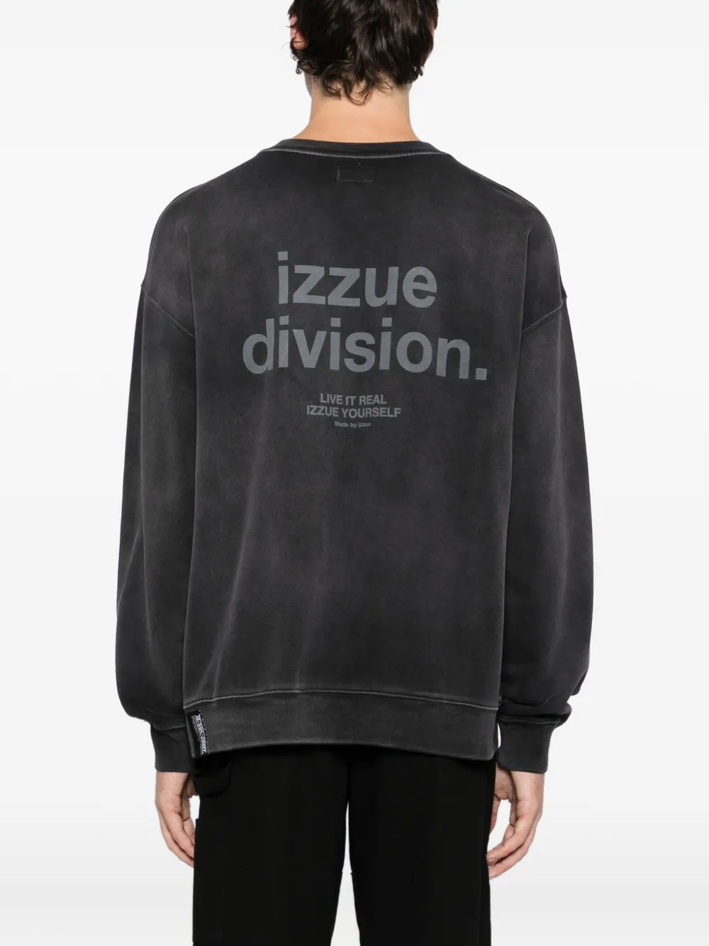 izzue Sweater met geborduurd logo Zwart