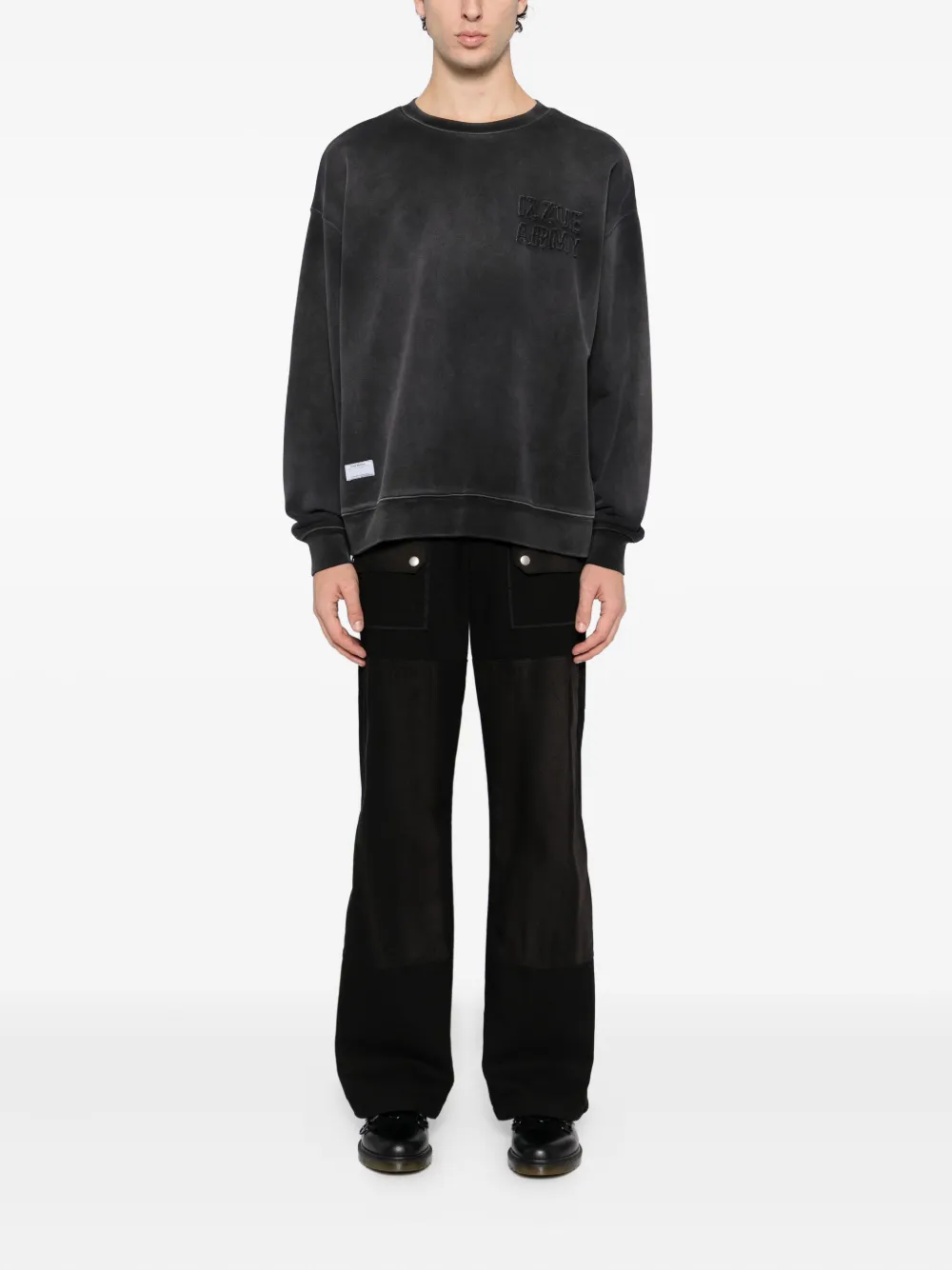 Izzue logo-embroidered sweatshirt - Zwart