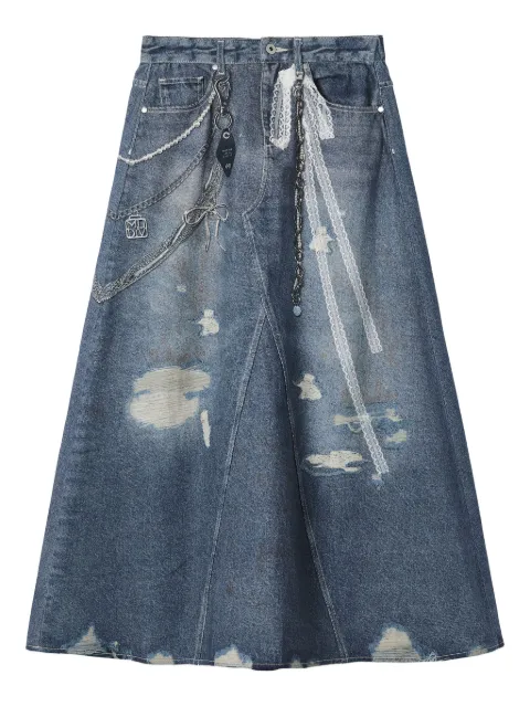 Musium Div. denim midi skirt