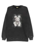 Mini Cream piercing-detail cotton sweatshirt - Black
