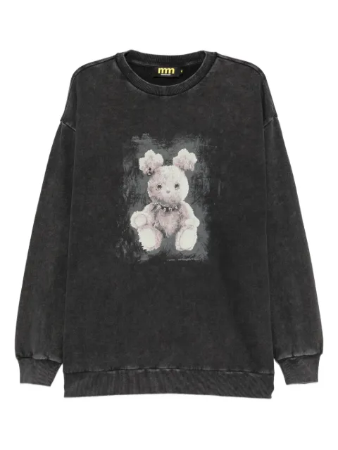 Mini Cream sudadera con detalle de piercing