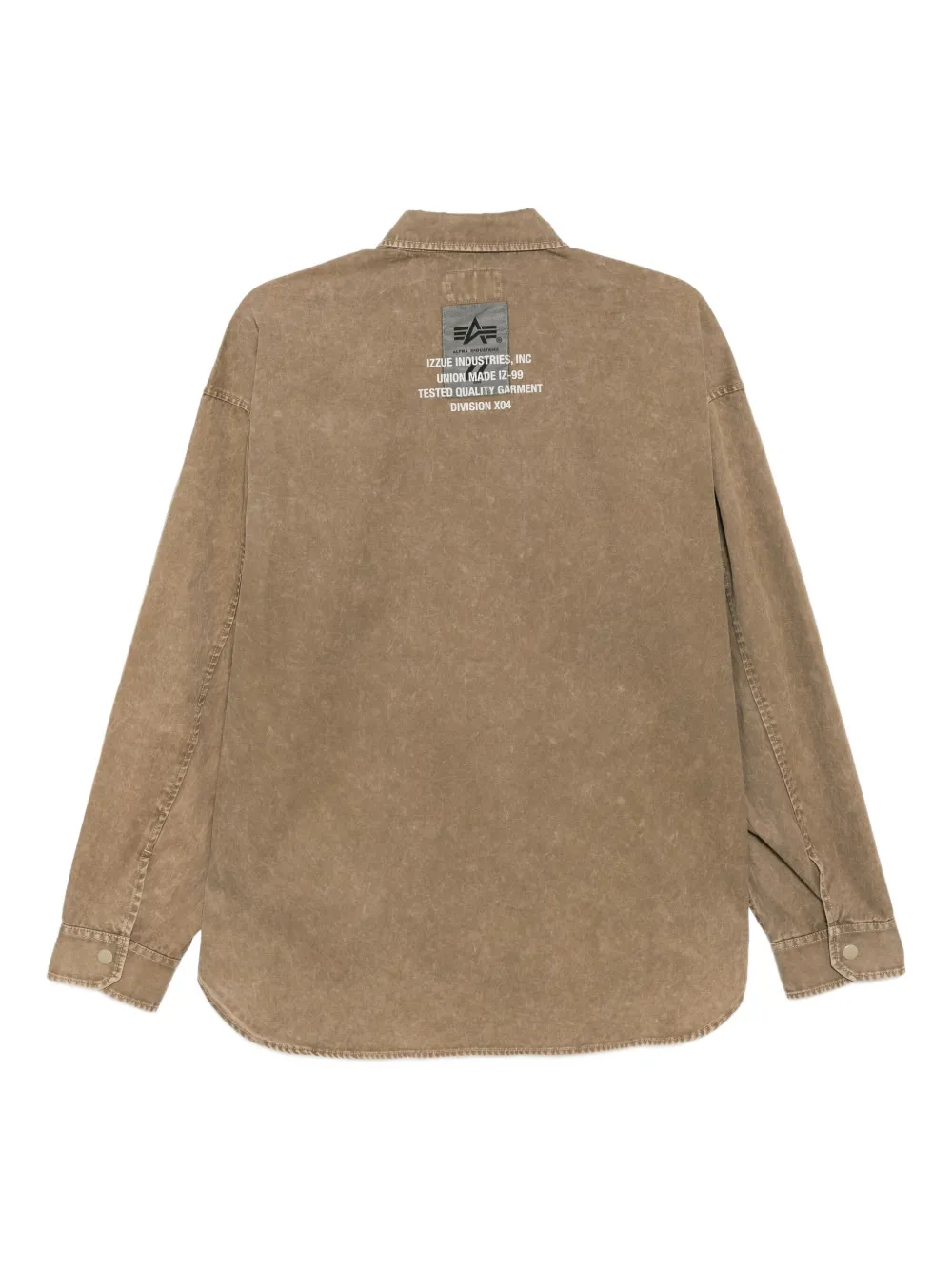 Izzue Overhemd met logopatch - Bruin