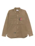 izzue logo-patched shirt - Brown