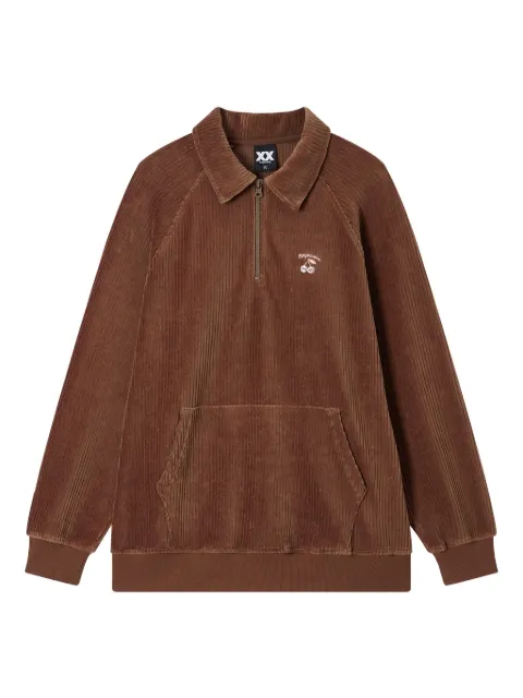 FINGERCROXX corduroy zip-up top