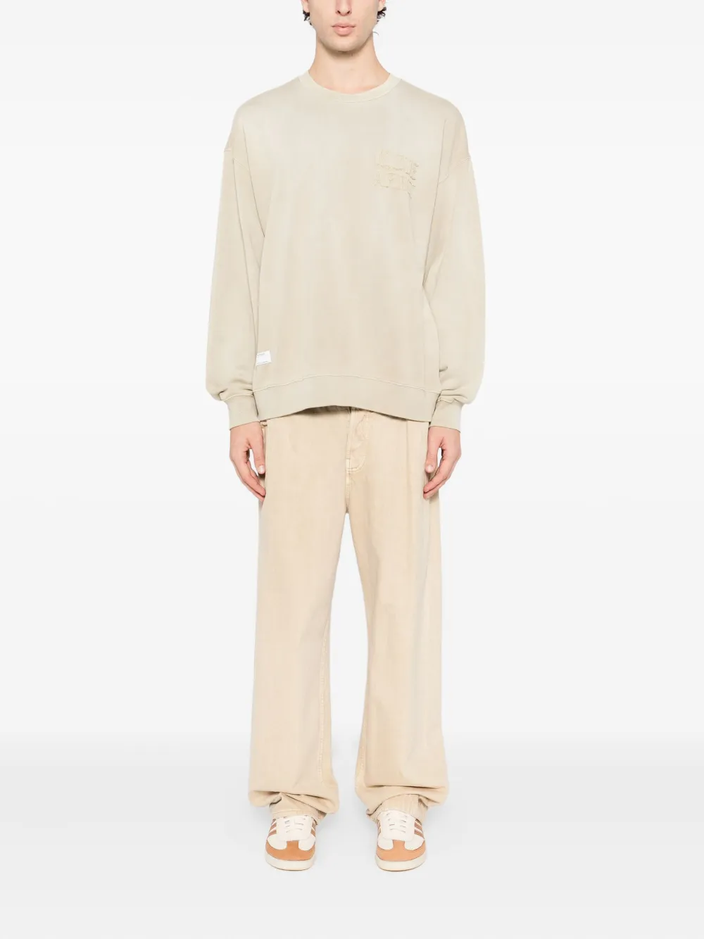 Izzue Sweater met logopatch - Beige