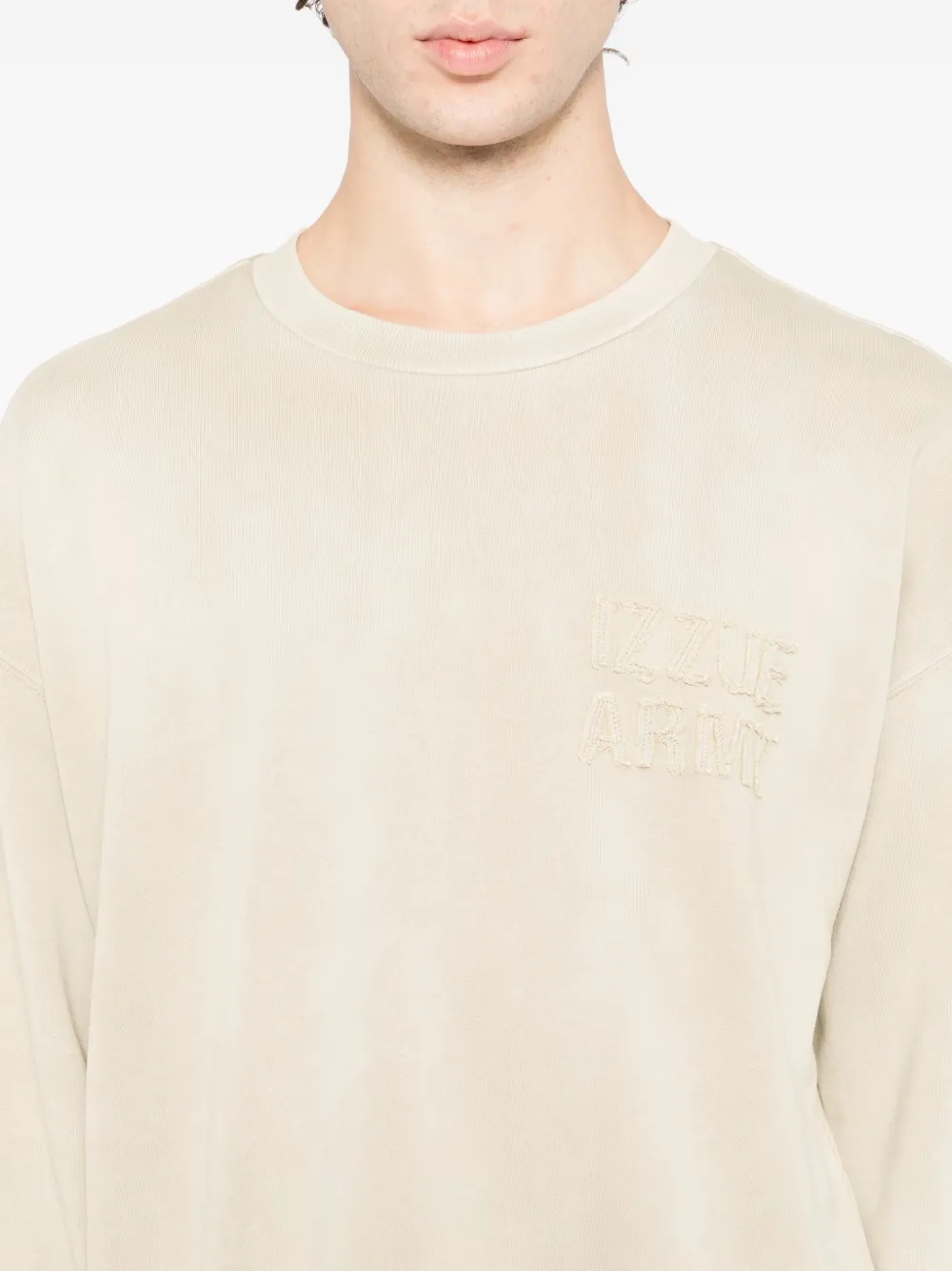 izzue Sweater met logopatch Beige