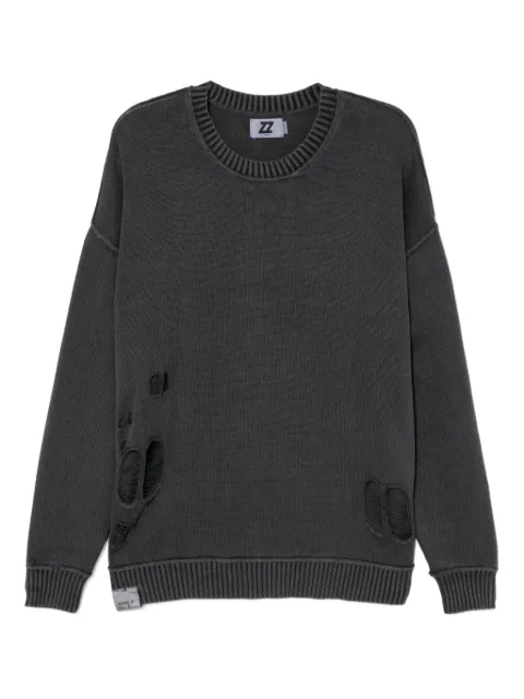 izzue distressed cotton jumper