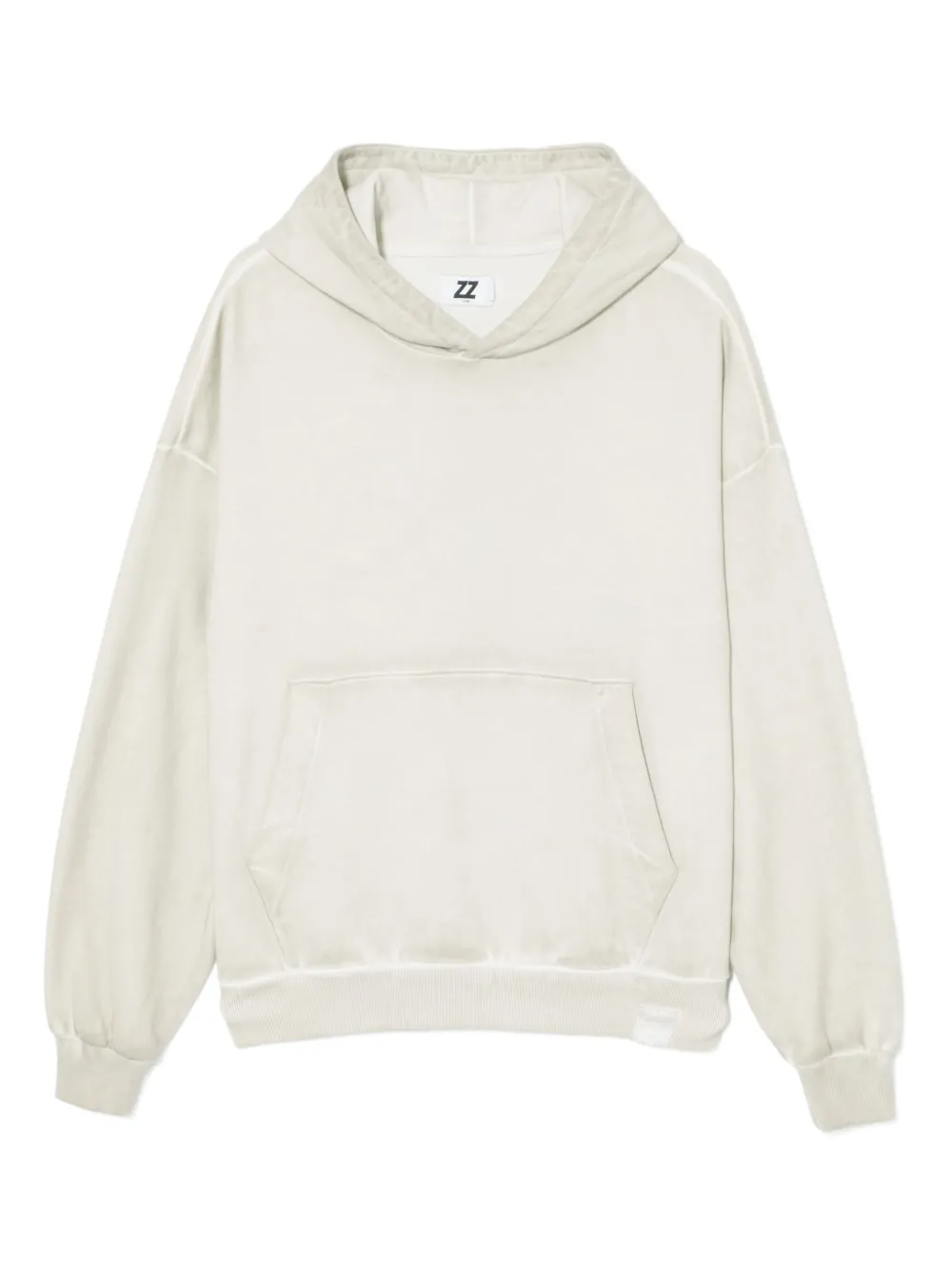 izzue appliqué-detail cotton hoodie | Neutrals | Image 1